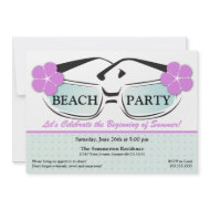 Cool Blue and Purple Summer Sunglasses Invitation invitation