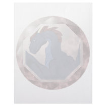 Cool Blue And Red Dragon Gem letterhead