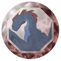 Cool Blue And Red Dragon Gem photo sculptures