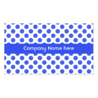 cool blue and white  polka dots  business ca business card templates