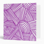 Cool Blue / Brown Fun Doodle Lines Vinyl Binders