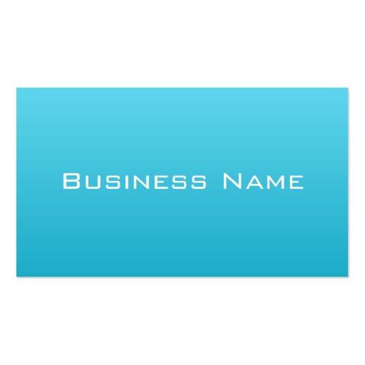 Cool Blue Business Card (front side)
