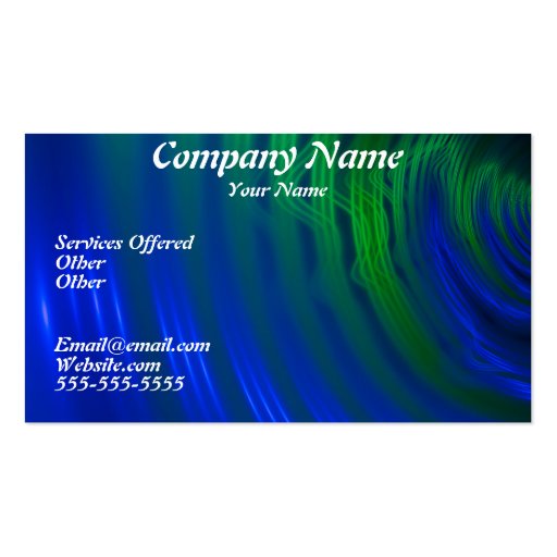 Cool blue card business card template