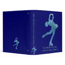 Cool Blue Figure Skater Vinyl Binders