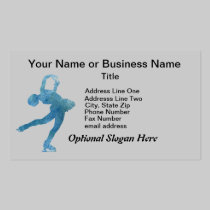 Cool Blue Figure Skater business cards
