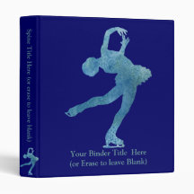 Cool Blue Figure Skater Vinyl Binders