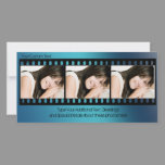 Cool Blue Filmstrip Photo Card, All-Occasion
