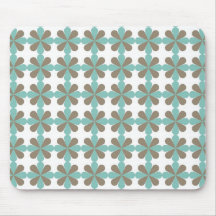Cool Blue Gray Cris Cross Star Floral Patterns Mousepad