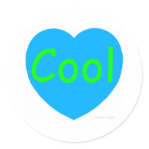 Cool Blue Heart stickers by ValentinesDayHearts Cool Blue Heart stickers