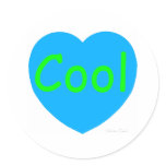 Cool Blue Heart stickers