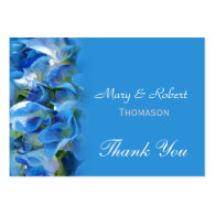 cool blue hydrangea flower wedding favor thank you business card