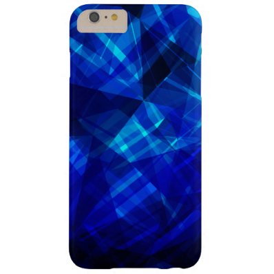 Cool Blue Ice Geometric Pattern Barely There iPhone 6 Plus Case