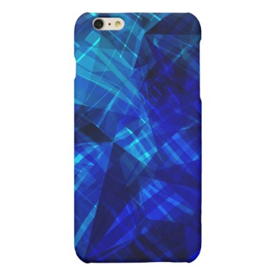 Cool Blue Ice Geometric Pattern Matte iPhone 6 Plus Case