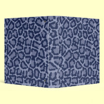 Cool Blue Leopard Spots binders