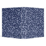 Cool Blue Leopard Spots Vinyl Binders