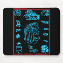 Cool Blue Mayan Design II mousepads