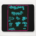 Cool Blue Mayan Design mousepads