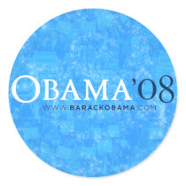 Cool Blue Obama '08 Sticker