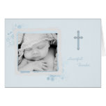 Cool Blue Photo Thank You/Invitation Card
