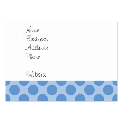 Cool Blue Polka Dots Pattern on Blue Cute Gifts Business Cards