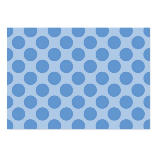 Cool Blue Polka Dots Pattern on Blue Cute Gifts Business Cards (back side)