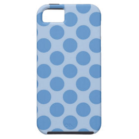 Cool Blue Polka Dots Pattern on Blue Cute Gifts iPhone 5 Cover