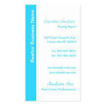 Cool Blue Realtor Business Cards