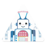 Cool Blue Robot Gifts Novelties Sticker