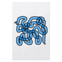 Cool Blue Snake Design. Full Color Flyer