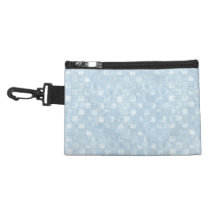 Cool Blue Squares Clip On Accessory Bag at Zazzle
