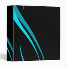 Cool Blue Tribal Curves Layout Binders