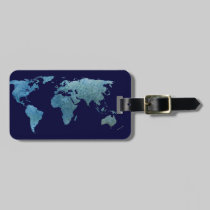 Cool Blue World luggage tags