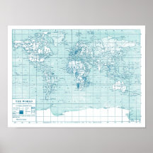 Cool Blue World Poster