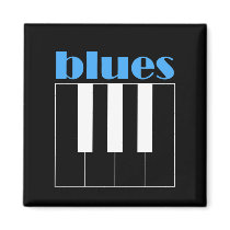 Cool blues piano magnets