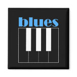 Cool blues piano magnets