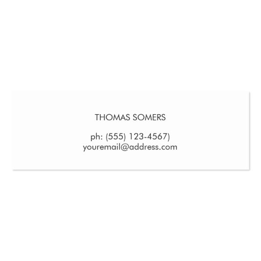 Cool BOLD Black and White Modern Hip Business Cards (back side)