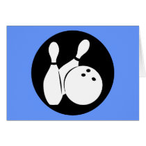 Cool bowling greeting cards