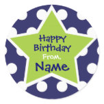 Cool Boy Star Customizable Birthday Sticker