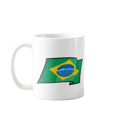 Cool Brazil Flag Coffee Mug by worldtees