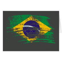Cool Brazilian flag design Card