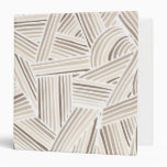 Cool Brown Fun Doodle Lines 3 Ring Binder