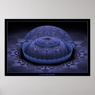 cool bubble poster by digitalgreenlife