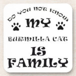 Cool burmilla CAT designs Drink Coasters