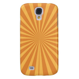 Cool Burnt Orange Starburst Fun Striped Pattern HTC Vivid Case
