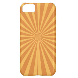 Cool Burnt Orange Starburst Fun Striped Pattern iPhone 5C Covers
