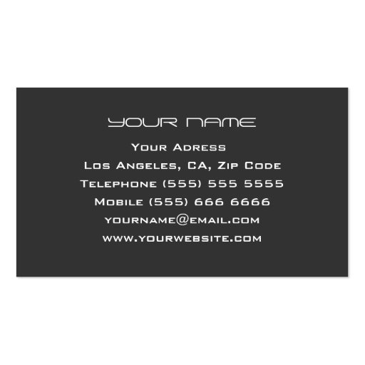 Cool Business Card (back side)