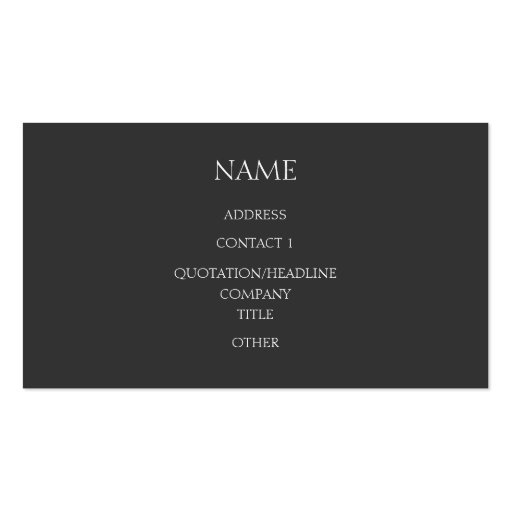 Cool Business Card Templates (back side)