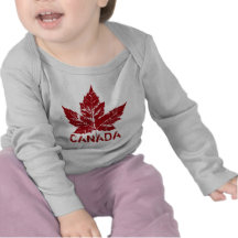 Cool Canada Baby Shirt Retro Maple Leaf Souvenir