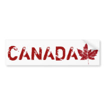 Cool Canada Bumper Sticker Distressed Maple Leaf bumper stickers by artist_kim_hunter Cool Canada Bumper Sticker Distressed Maple Leaf bumper stickers