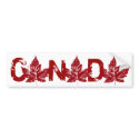 Cool Canada Bumper Sticker Distressed Maple Leaf bumper stickers by artist_kim_hunter Cool Canada Bumper Sticker Distressed Maple Leaf bumper stickers